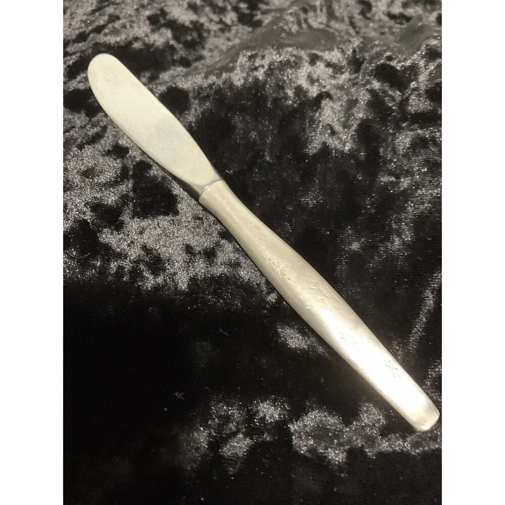 Vintage Gorham Atomic Starburst Stardust Sterling Silver Butter Knife 6.5” MCM